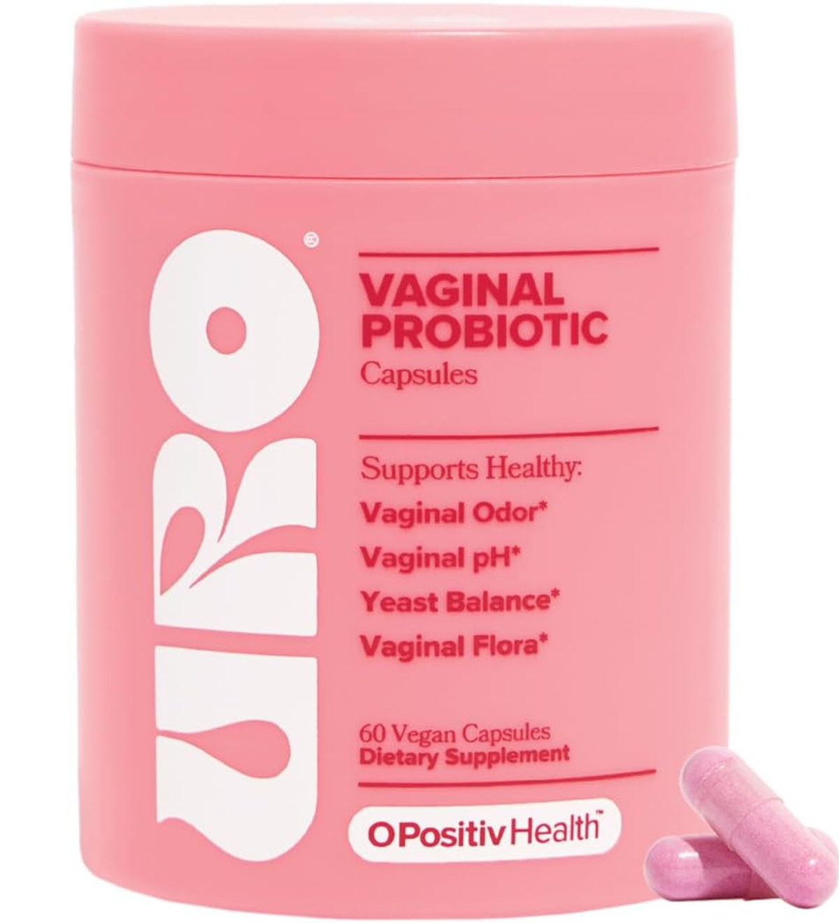 O Positiv URO Vaginal Probiotics for Women (60 Capsules)